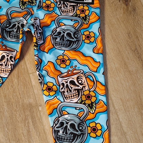 RockFit "Trifecta" Women's Sm Bacon Coffee Fitness Leggings Athletic Wear - Picture 6 of 6